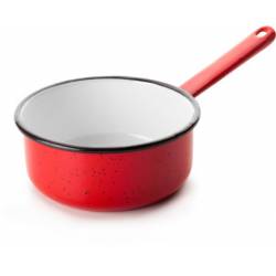 Smaltovaný rendlík PROMO16cm - červený - Ibili