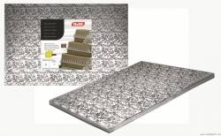 Podložka pod dort čtvercová stříbrná 25x25cm - Ibili