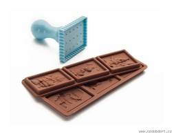 Set - formy na čokoládu + razítko - Ibili