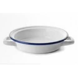 Smaltovaný kastrůlek 14cm bílá/modrá - Ibili