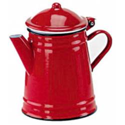 Smaltovaná konvice na kávu - červená - Ibili