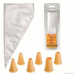 Set cukrářský sáček 10ks + zdobící špičky 6ks - Ibili