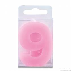 Svíčka ve tvaru číslice růžová - Stadter