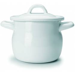 Smaltový hrnec s poklicí prohnutý MINI 0,5 L - Ibili