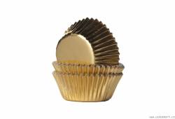 Mini košíčky na muffiny LESKLÉ zlaté 36ks - House of Marie
