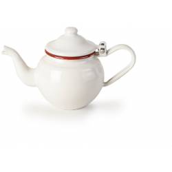 Konvička na čaj smaltovaná bílo červená 0,4l - Ibili