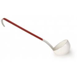 Smaltovaná naběračka bílo červená 9cm - Ibili