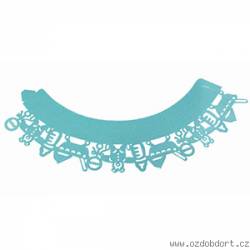 Ozdobný límec na košíčky modrý dětský 12ks - PME