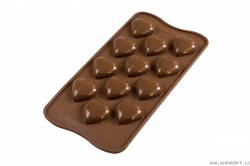 3D Silikonová forma na čokoládu – Srdce - Silikomart