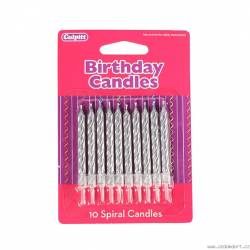 Culpitt svíčky stříbrné  10ks -