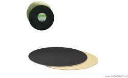 Podložka pod dort 1ks oboustranná černo zlatá 40cm - Decora