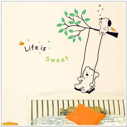 Méďa na houpačce - nalepimeto