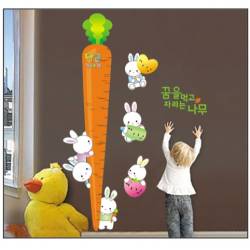Samolepka na zeď  metr Mrkvička a její kamarádi - nalepimeto