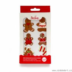 6 ks cukrových dekorací Perníček - Decora