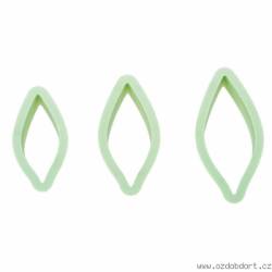 Plastová vykrajovátka - Dlouhý list 3ks - Decora