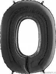 Nafukovací balónek číslo 0 černý 66cm - Grabo