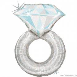 Nafukovací balónek prstýnek s diamantem 97 cm - Grabo