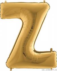 Nafukovací balónek písmeno Z zlaté 102 cm - Grabo