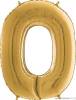 Nafukovací balónek číslo 0 zlatý 66cm - Grabo
