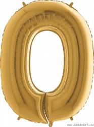 Nafukovací balónek číslo 0 zlatý 102cm extra velký - Grabo