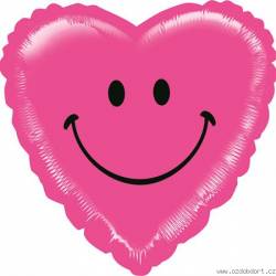 Nafukovací balónek růžové srdce smile 53cm - Grabo