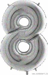 Nafukovací balónek číslo 8 holografický 102cm extra velký - Grabo
