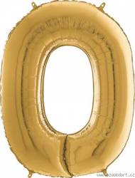 Nafukovací balónek číslo 0 zlatý 66cm - Grabo