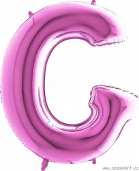 Nafukovací balónek písmeno G růžové 102 cm - Grabo