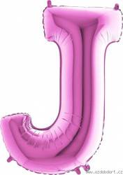 Nafukovací balónek písmeno J růžové 102 cm - Grabo
