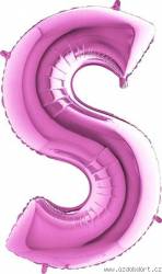 Nafukovací balónek písmeno S růžové 102 cm - Grabo