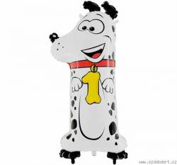 Nafukovací balónek pes číslo 1 pro děti 102cm - Grabo