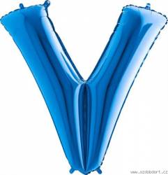 Nafukovací balónek písmeno V modré 102 cm - Grabo