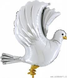 Nafukovací balónek svatební 3D holubice 94 cm - Grabo