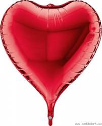 Nafukovací balónek červené srdce 3D 58cm - Grabo