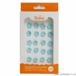 Cukrové květiny 30ks malé světle modré - Decora