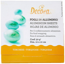 Fólie pro balení čokolád - zelená 10x10cm 150ks - Decora