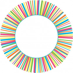 Barevná dortová podložka paprsky 31cm - Alvarak