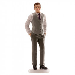 Svatební figurka na dort 16cm samostatný gentlemen - Dekora