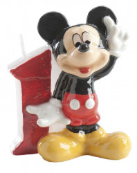 Dortová svíčka Mickey 6,5cm číslo 1 - Dekora