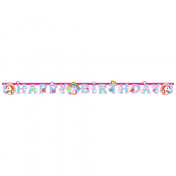 Girlanda happy birthday Unicorn 180x15cm - Amscan