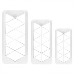 Sada vykrajovátek 3kusy Geometric - trojúhelníky - PME