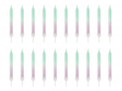 Svíčky na dort 6cm Ombre 20ks - PartyDeco