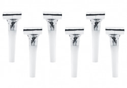 Párty frkačky metalické stříbrné 6ks - PartyDeco