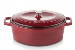 Litinový pekáč 27x20cm červený - Silver