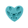 Silikonová formička srdíčko a lebky 6,5x6cm - Cakesicq