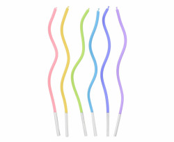 Svíčky pastelové kroucené 6ks - Godan