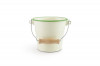 Smaltovaný kyblík se zeleným okrajem 14cm 1,5l - Ibili