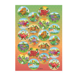 Fondánový papír předvyražený na cupcake dinosauři - Dekora