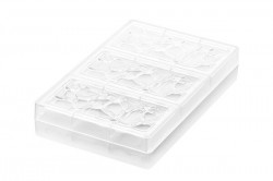 Profesionální polykarbonátová forma na čokoládu tabulka Coccia t 3x80ml - Silikomart