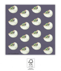 Ubrousky 33x33cm Star Wars 20ks Yoda - Procos